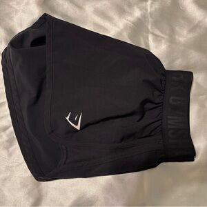 Black Athletic Shorts with Logo